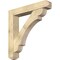 Ekena Millwork Olympic Craftsman Rough Sawn Bracket w/ Offset Brace, Douglas Fir, 8"W x 46"D x 46"H BKT0806X46X46OLY04RDF - alternate 1